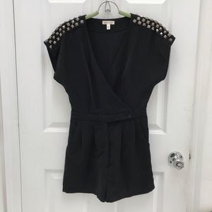 Urban Outfitters Black Studded Romper